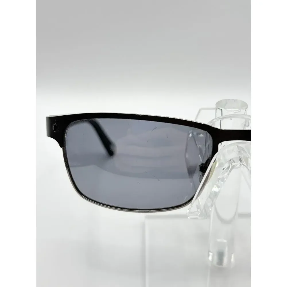 Fossil Rectangular Sunglasses Black Gray Polarized Men 57mm